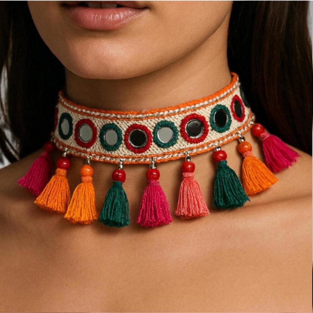 Brand new multicolored choker necklace